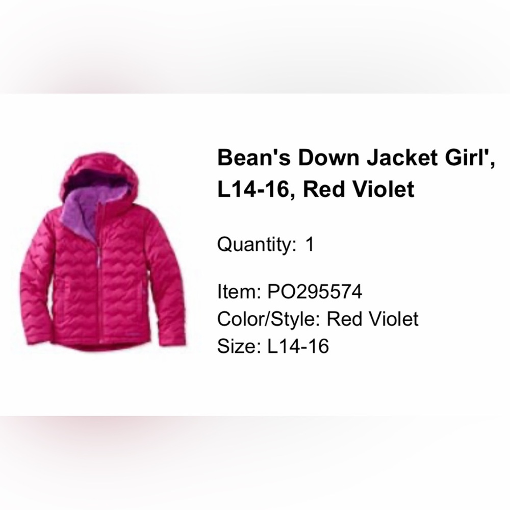 Girl’s Down Jacket